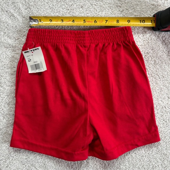 Take 10 Mervyn's Vintage T-Shirt Shorts Set 4T Outfit Red Multi Stripe NWT 90s - Picture 8 of 9